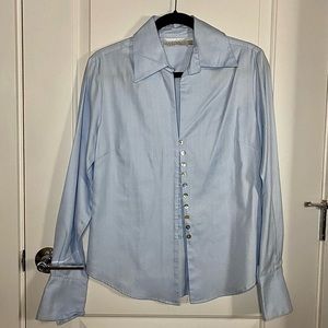 FARINAZ Taghavi Open-cuff Pale Blue Loop-up